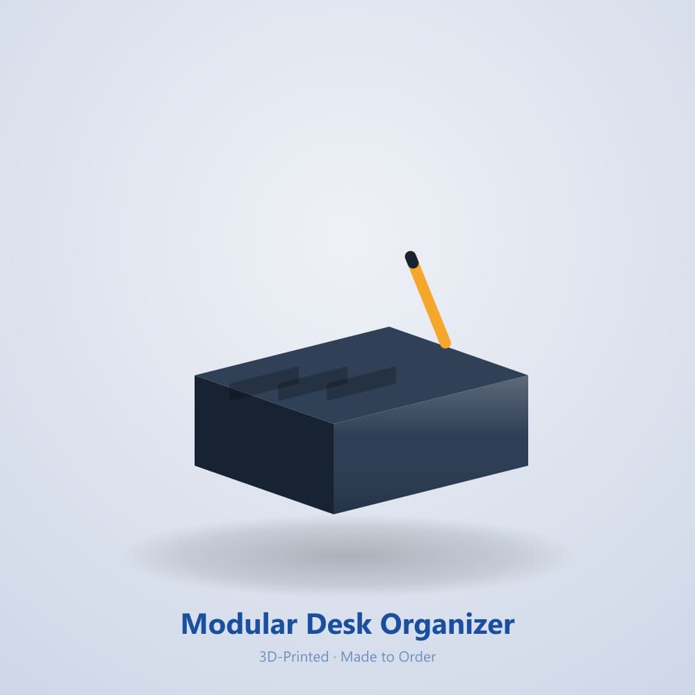 Modular Desk Organizer with Pen Holder