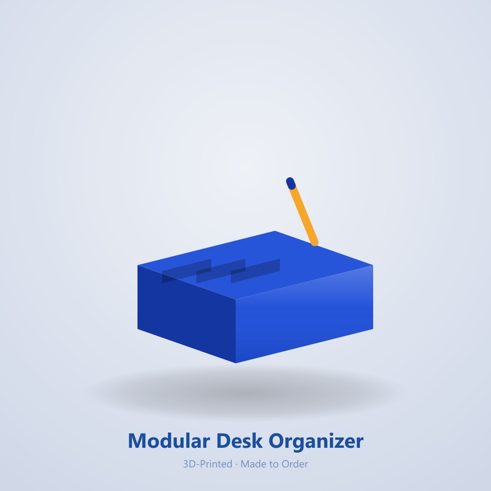 Modular Desk Organizer with Pen Holder - 2