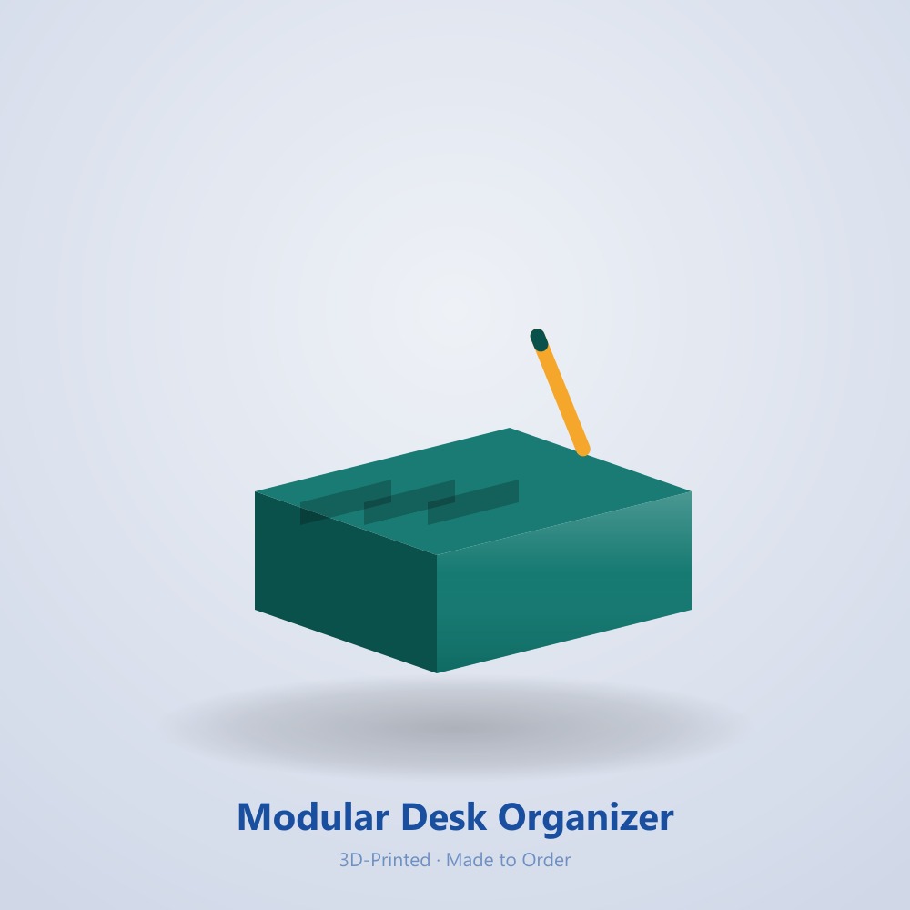 Modular Desk Organizer with Pen Holder - 3